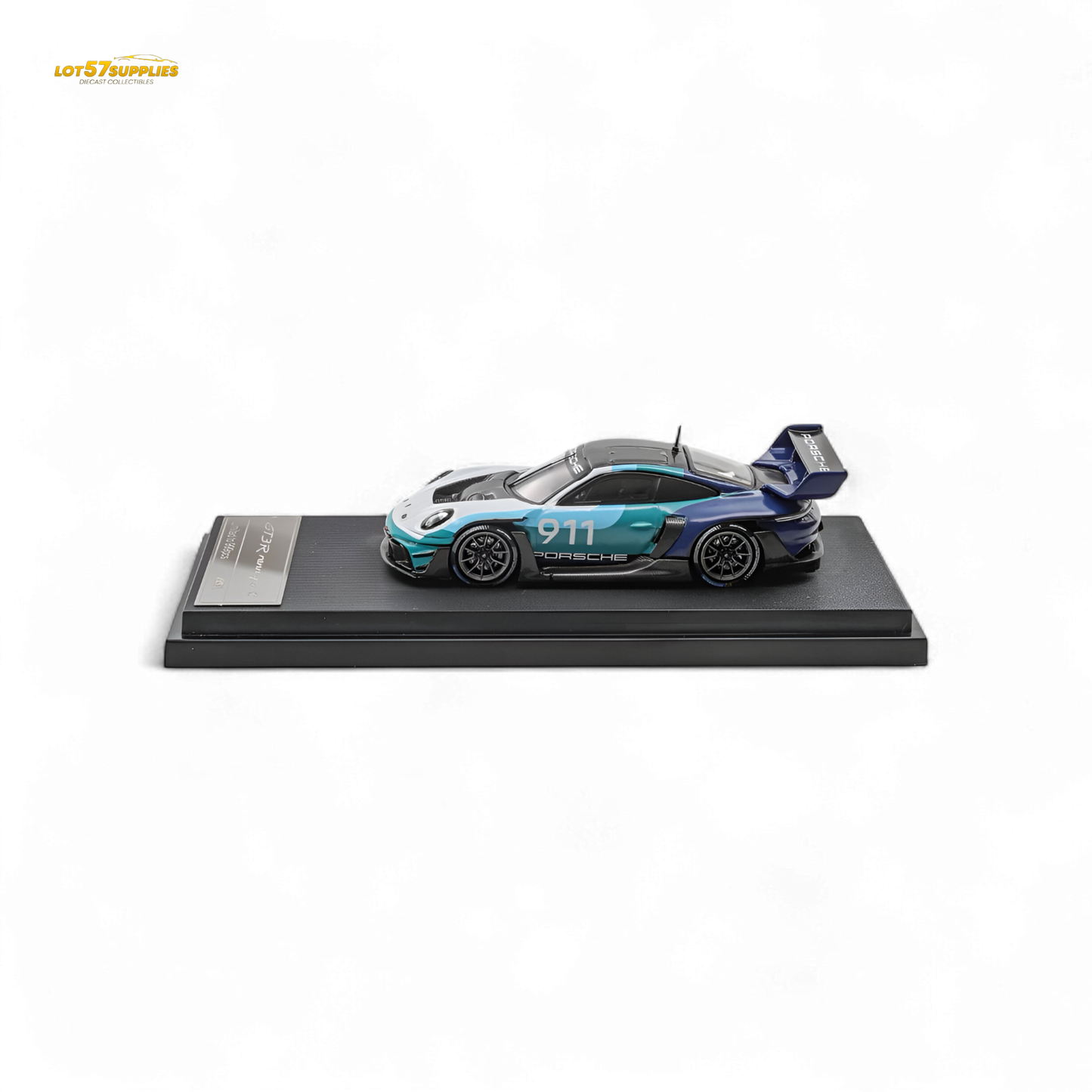 (Pre-Order) HKM 911 GT3 R Rennsport - Blue-White #911 1:64