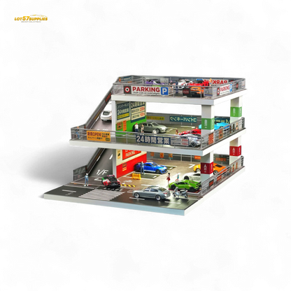 (Pre-Order) Shou Cang Jia Japanese Ramp Parking Lot - Dark Green 1:64