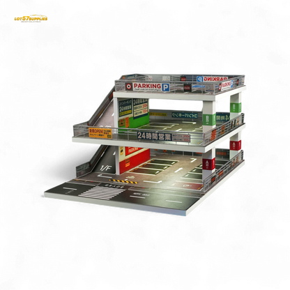 (Pre-Order) Shou Cang Jia Japanese Ramp Parking Lot - Dark Green 1:64