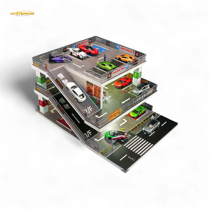 (Pre-Order) Shou Cang Jia Japanese Ramp Parking Lot - Dark Green 1:64