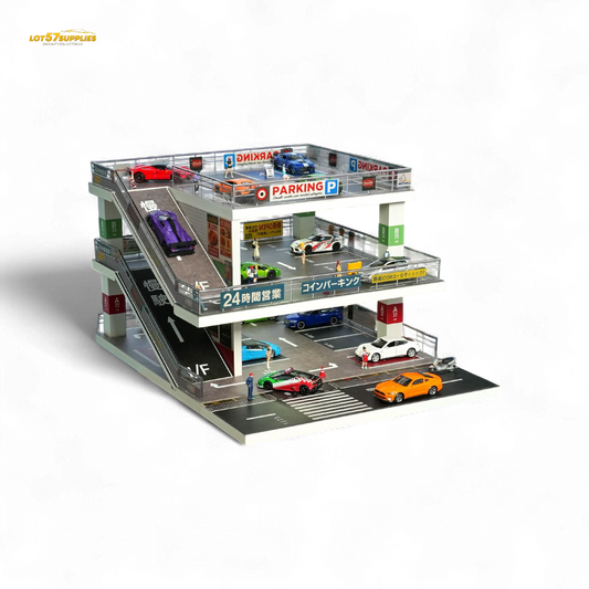 (Pre-Order) Shou Cang Jia Japanese Ramp Parking Lot - Dark Green 1:64