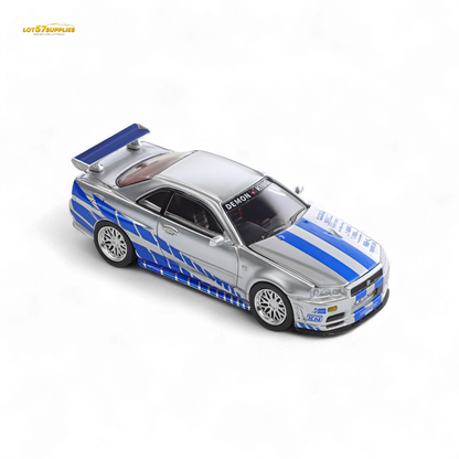 (Pre-Order) Demon King Auto Skyline GT-R R34 Z-Tune - Fast and Furious Paul Livery 1:64