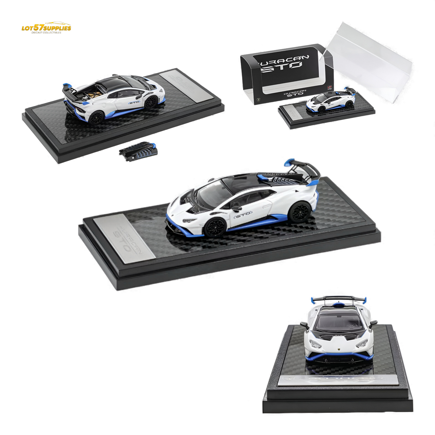 (Pre-Order) LCD Lamborghini Huracan STO White 1:64