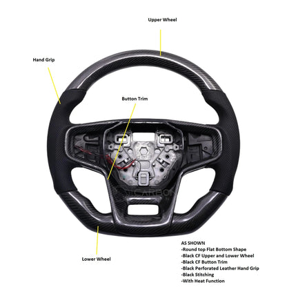 2021+ Bronco Customizable Carbon Fiber Steering Wheel