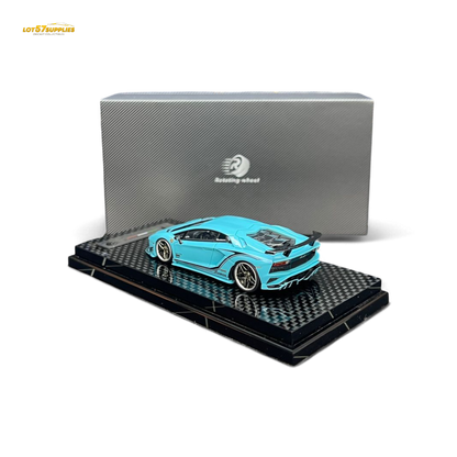 Rotating Wheel Rowen Aventador S - Pearl Blue 1/64