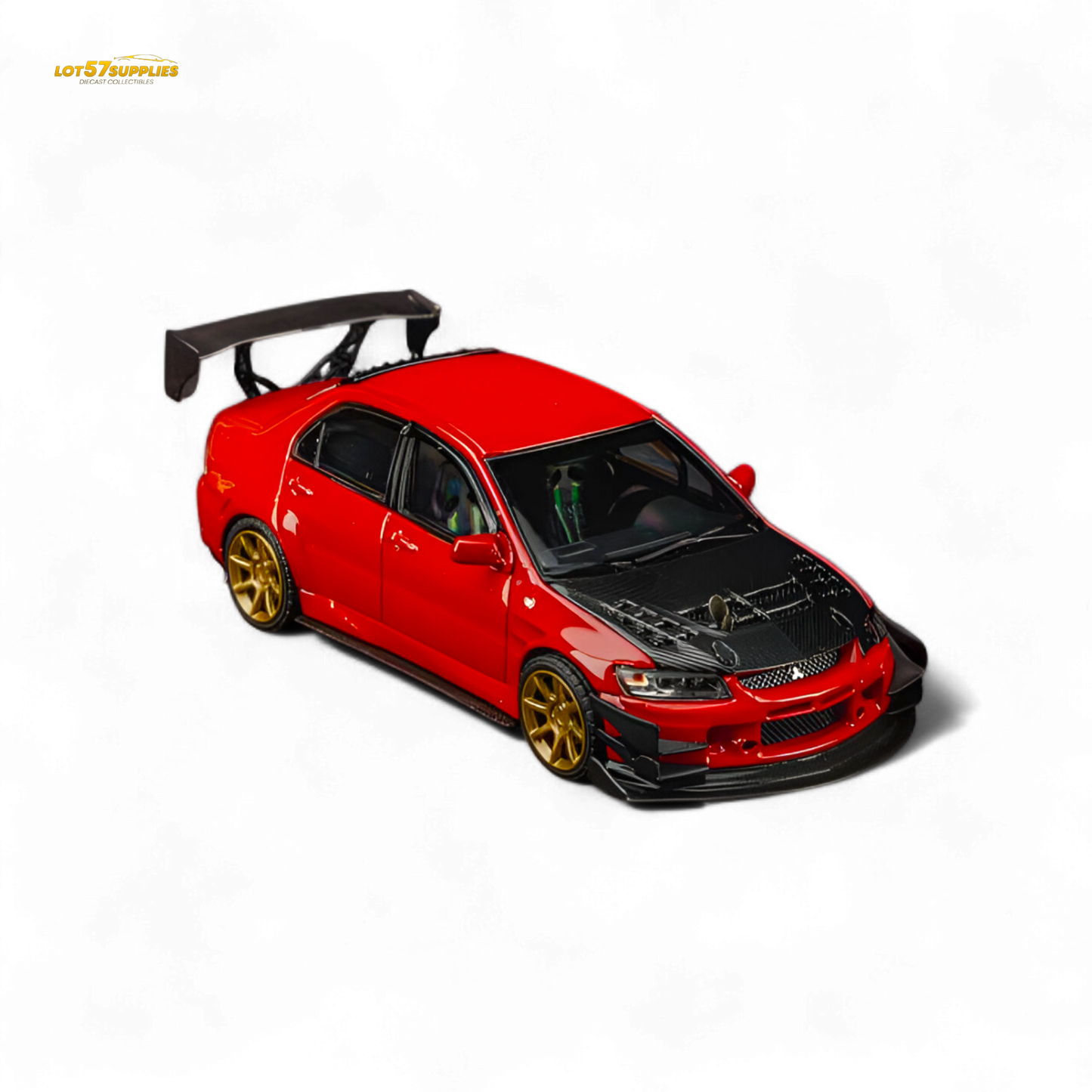 (Pre-Order) Findclassically Mitsubishi 9th Generation - Red - Carbon Hood 1:64