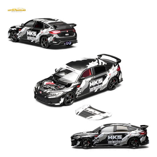 (Pre-Order) Motorhelix Civic Type R FL5 Black HKS 1:64