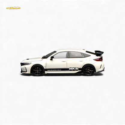 (Pre-Order) Motorhelix Civic Type R FL5 - HKS White 1:64