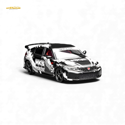 (Pre-Order) Motorhelix Civic Type R FL5 Black HKS 1:64