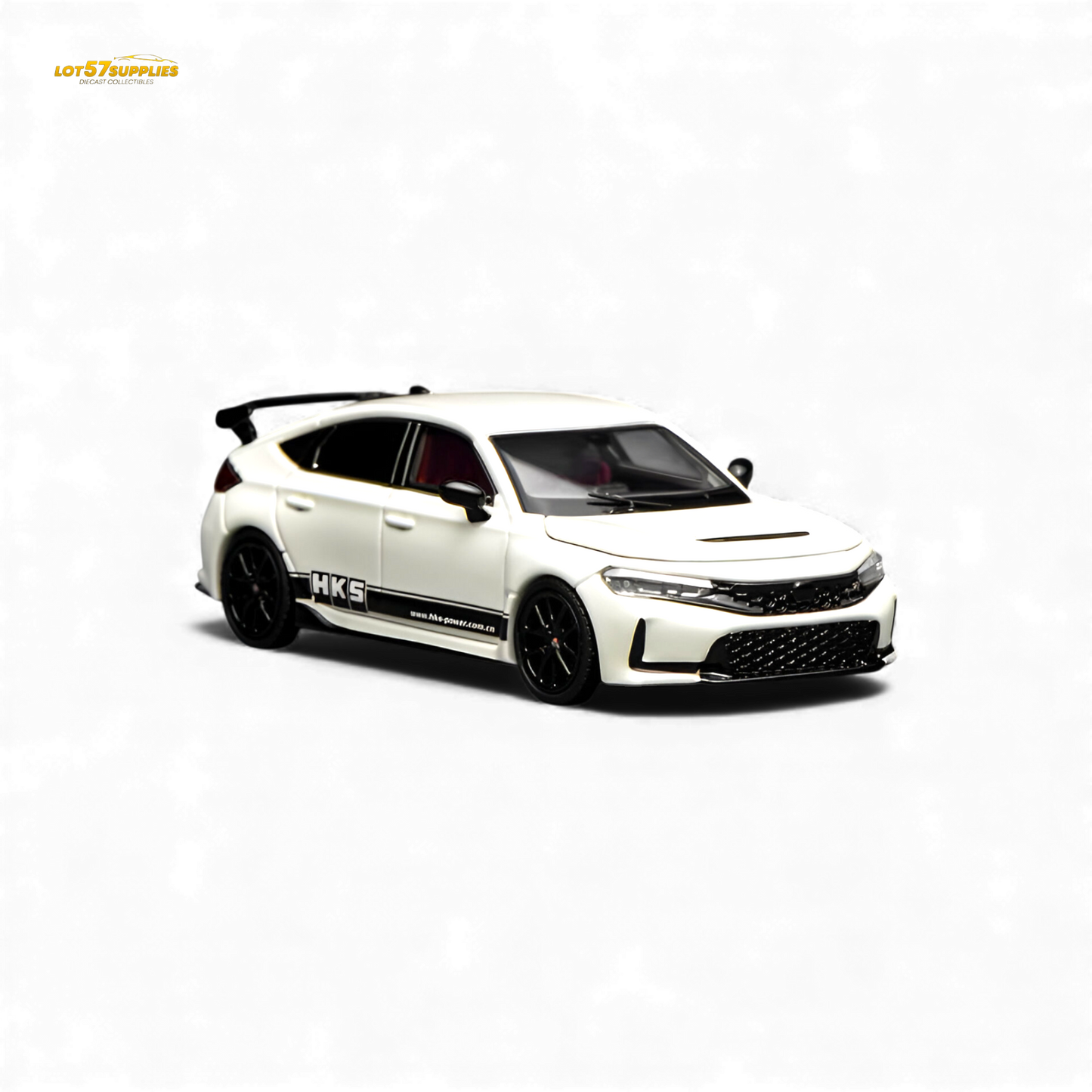 (Pre-Order) Motorhelix Civic Type R FL5 - HKS White 1:64