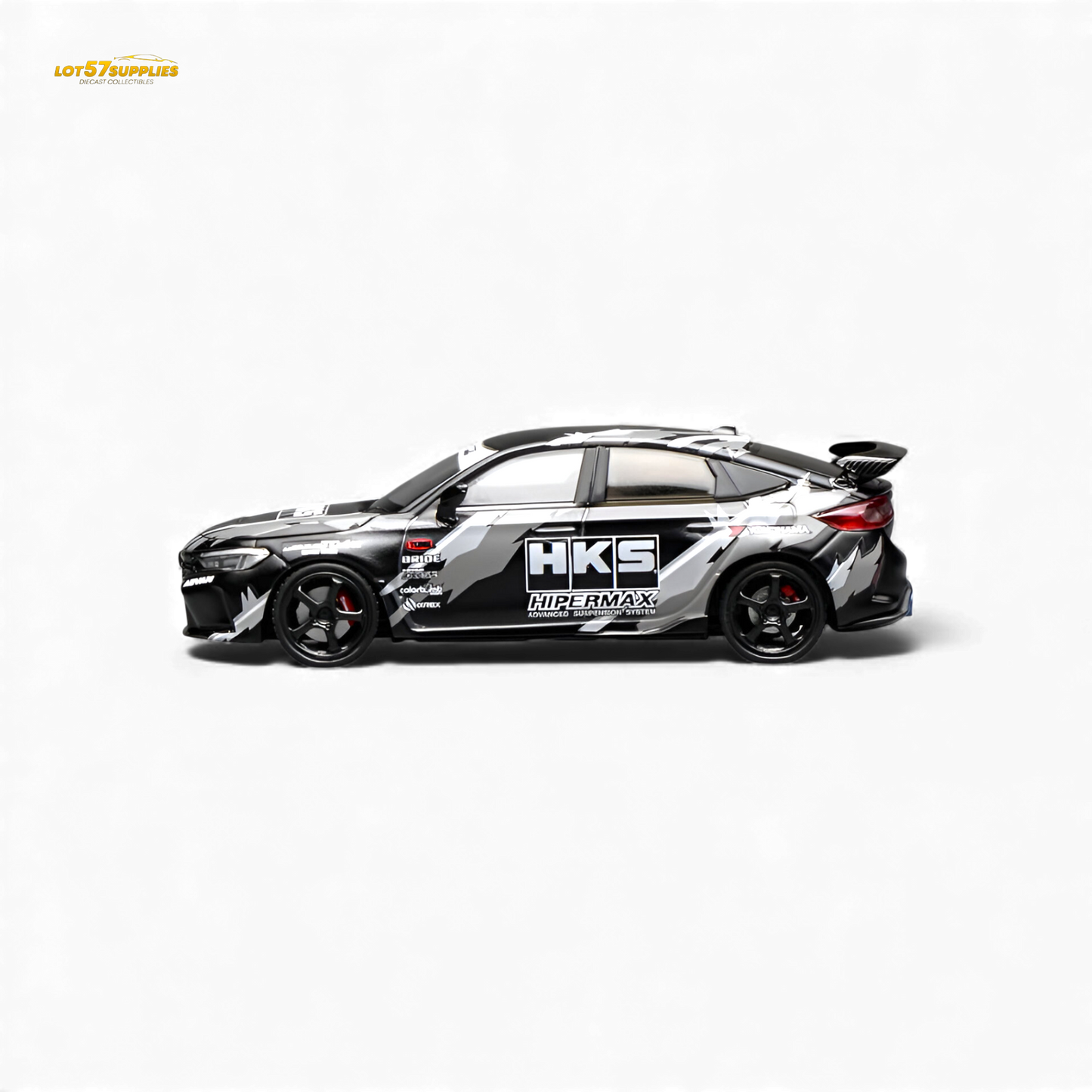 (Pre-Order) Motorhelix Civic Type R FL5 Black HKS 1:64