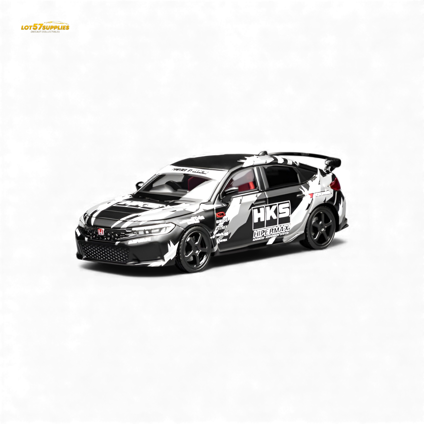 (Pre-Order) Motorhelix Civic Type R FL5 Black HKS 1:64