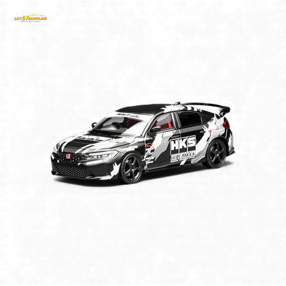(Pre-Order) Motorhelix Civic Type R FL5 Black HKS 1:64