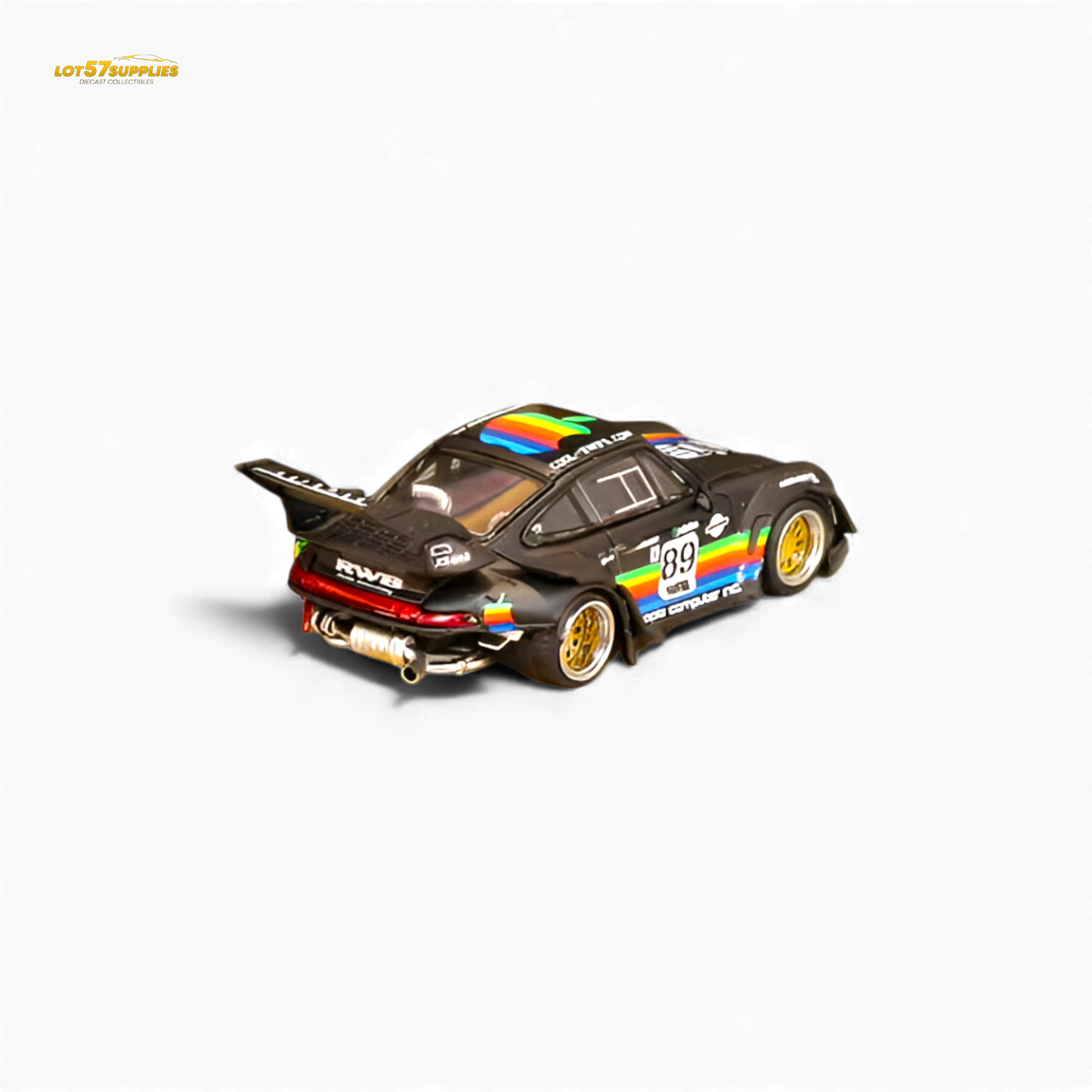 (Pre-Order) Street Weapon RWB 993 Matte Black Apple Livery 1:64