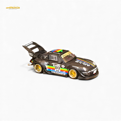 (Pre-Order) Street Weapon RWB 993 Matte Black Apple Livery 1:64