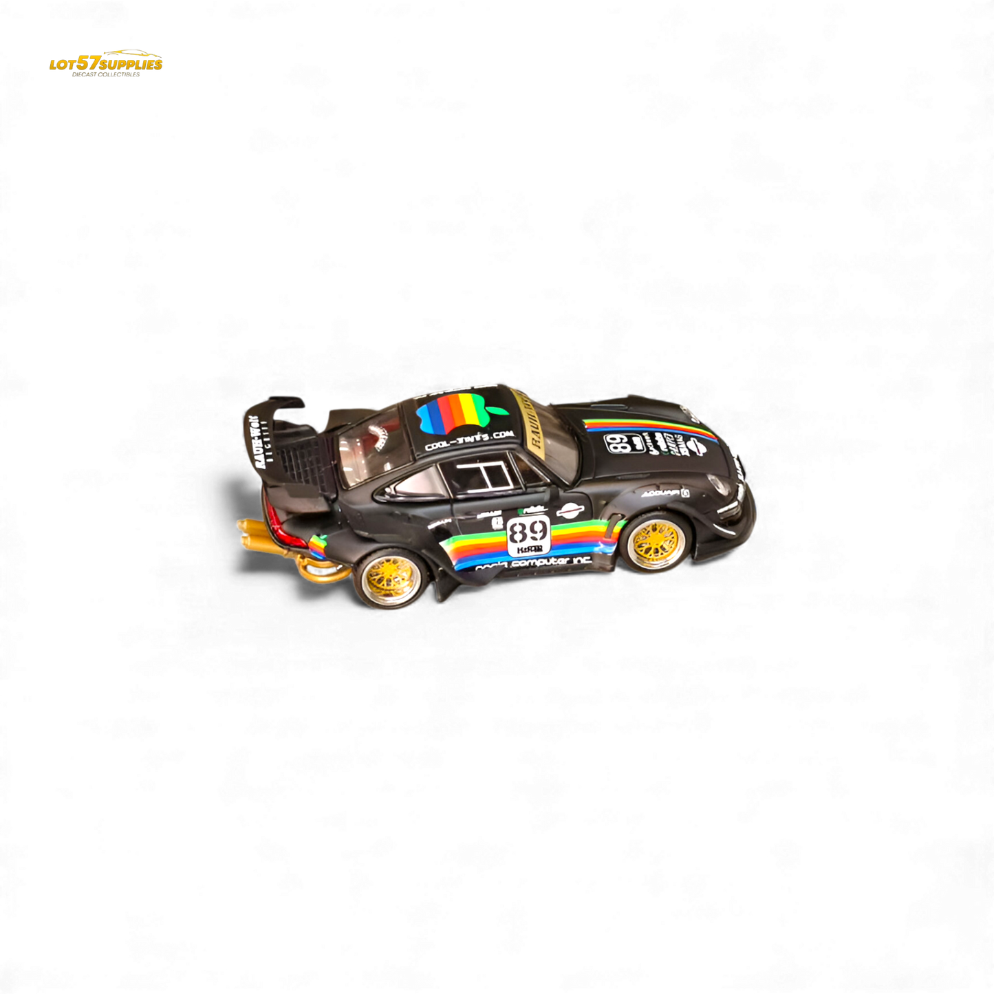 (Pre-Order) Street Weapon RWB 993 Matte Black Apple Livery 1:64