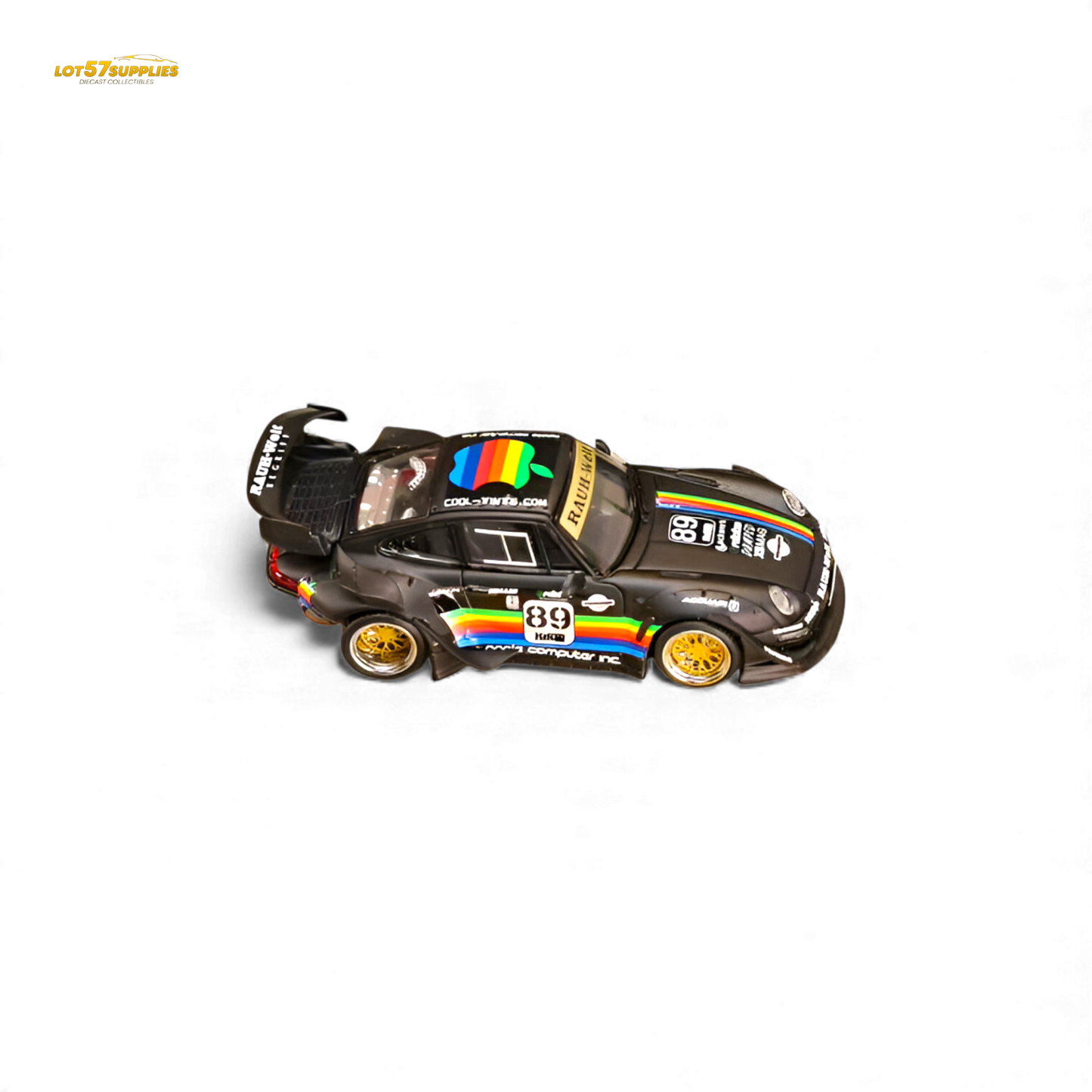 (Pre-Order) Street Weapon RWB 993 Matte Black Apple Livery 1:64