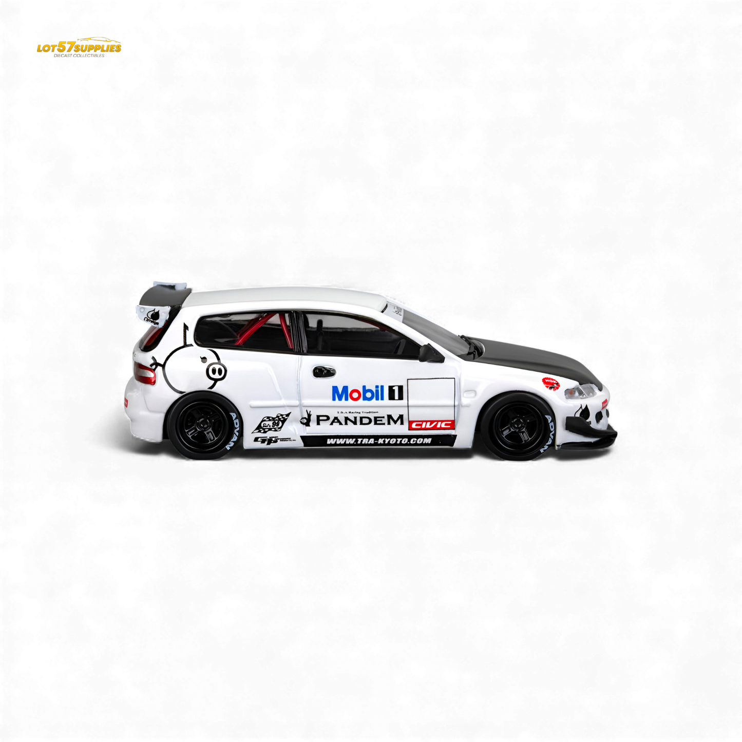 (Pre-Order) Et Model Civic EG6 - Mobil 1# Livery Carbon Cover 1:64