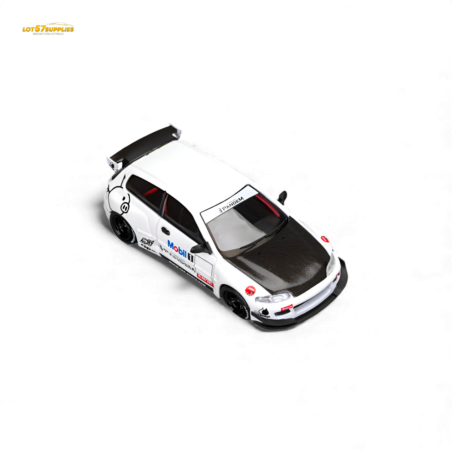 (Pre-Order) Et Model Civic EG6 - Mobil 1# Livery Carbon Cover 1:64