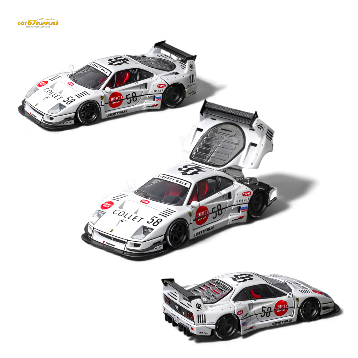 (Pre-Order) Star Models Ferrari F40 LB-Works White 1:64