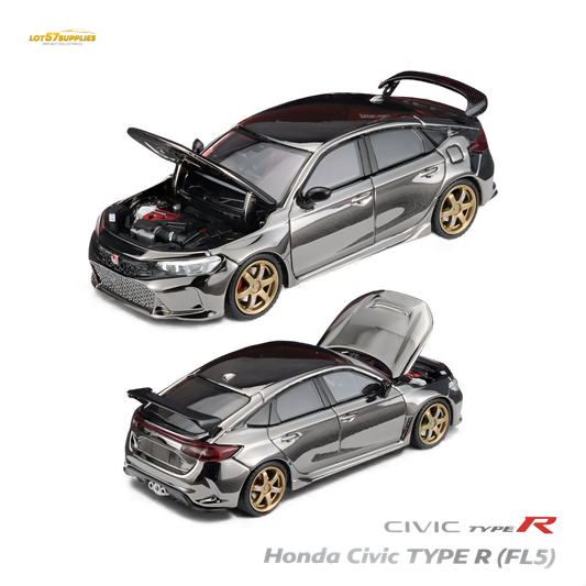 (Pre-Order) MH Honda Civic Type R FL5 - Chrome Gun Black 1:64