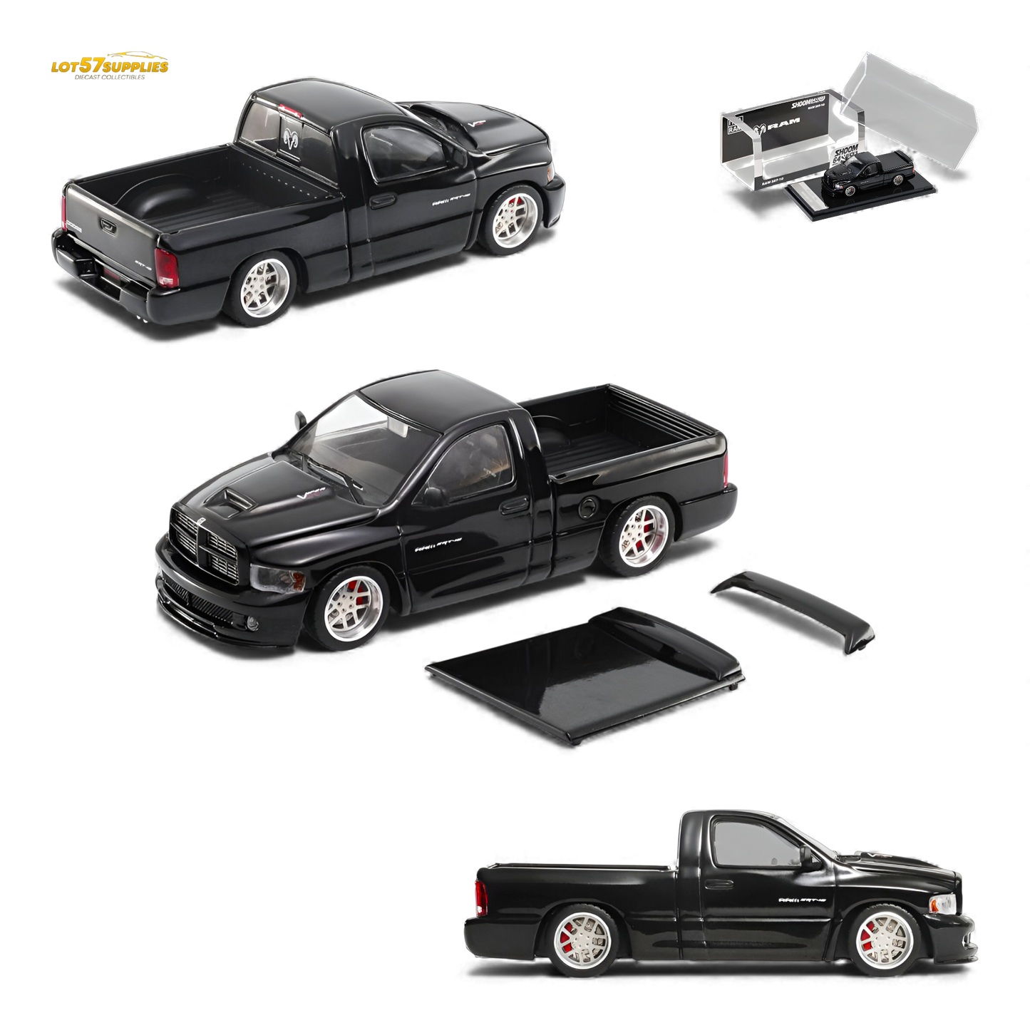 (Pre-Order) GCD Dodge RAM SRT-10 - Black (LHD) 1:64