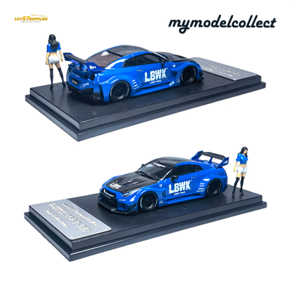 (Pre-Order) MC LB GTR R35 GT - Blue Carbon Fiber Cover Paint 1:64