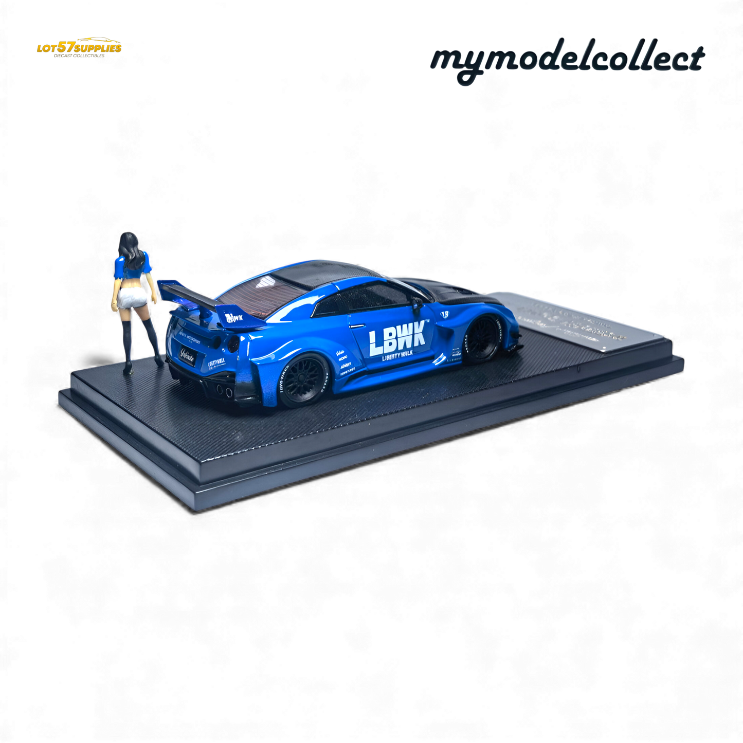 (Pre-Order) MC LB GTR R35 GT - Blue Carbon Fiber Cover Paint 1:64