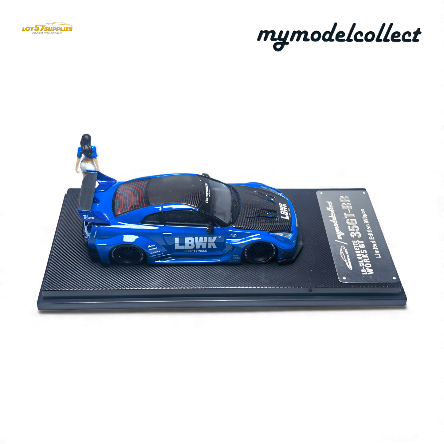 (Pre-Order) MC LB GTR R35 GT - Blue Carbon Fiber Cover Paint 1:64