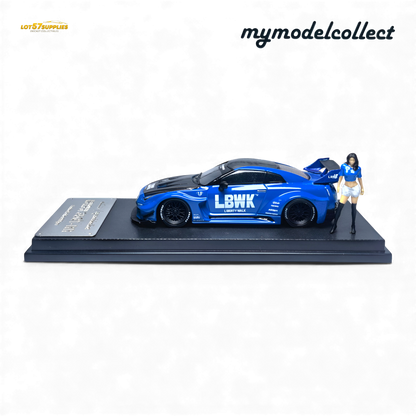 (Pre-Order) MC LB GTR R35 GT - Blue Carbon Fiber Cover Paint 1:64