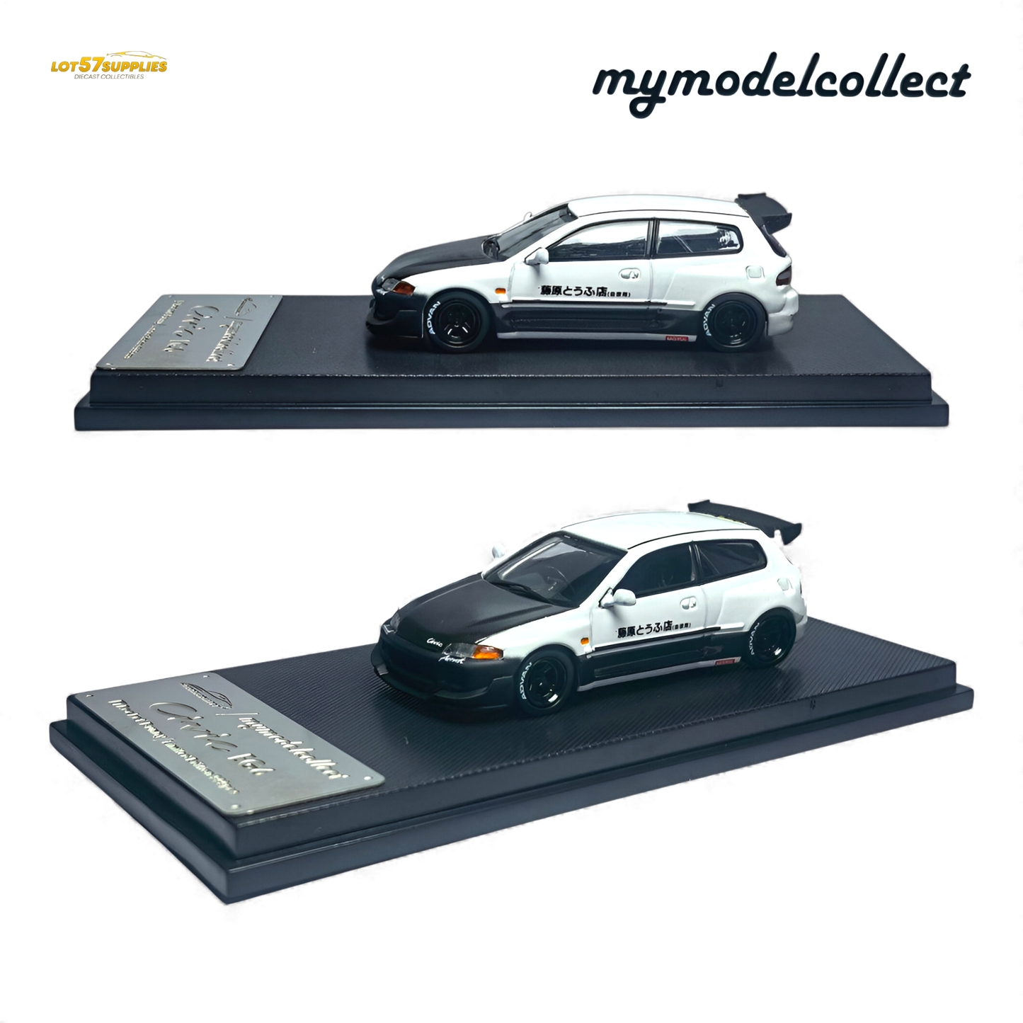 (Pre-Order) MC Civic EG6 Fujiwara Tofu Shop White Carbon 1:64