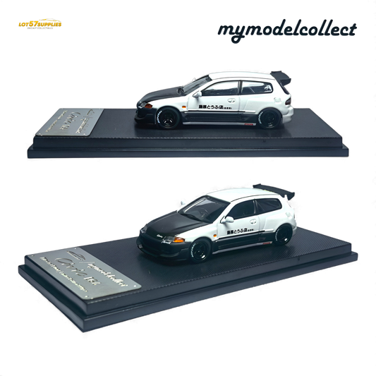 (Pre-Order) MC Civic EG6 - Fujiwara Tofu Shop White Carbon 1:64