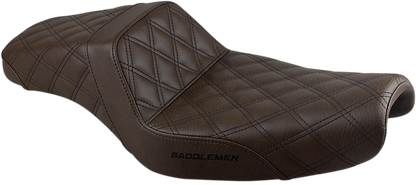 SADDLEMEN Step-Up Seat - Full Lattice Stitch - Brown - XL 807-11-175BR