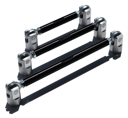 Adjustable Splitter Support Rods (PAIR) - BLACK