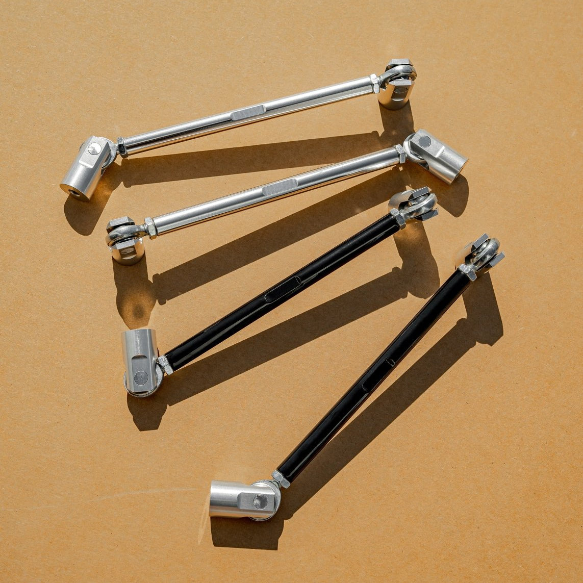 Adjustable Splitter Support Rods (PAIR) - BLACK