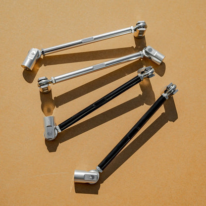 Adjustable Splitter Support Rods (PAIR) - BLACK