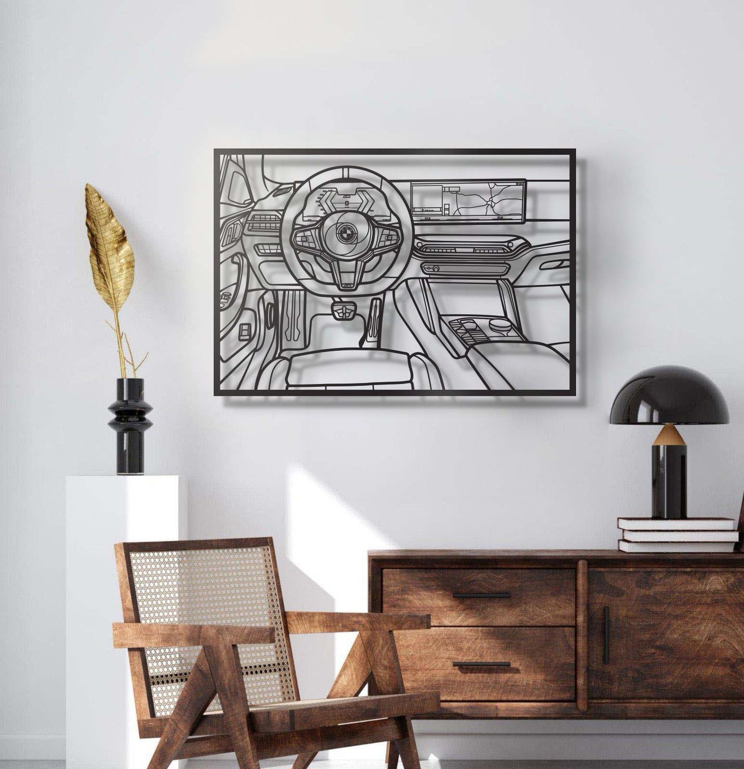 M4 Driver's Cockpit Metal Frame Wall Art - MT1463