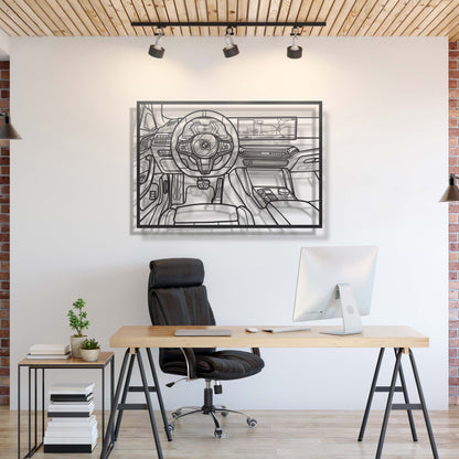 M4 Driver's Cockpit Metal Frame Wall Art - MT1463