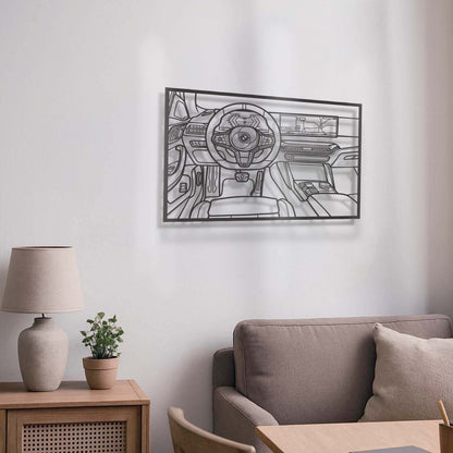M4 Driver's Cockpit Metal Frame Wall Art - MT1463