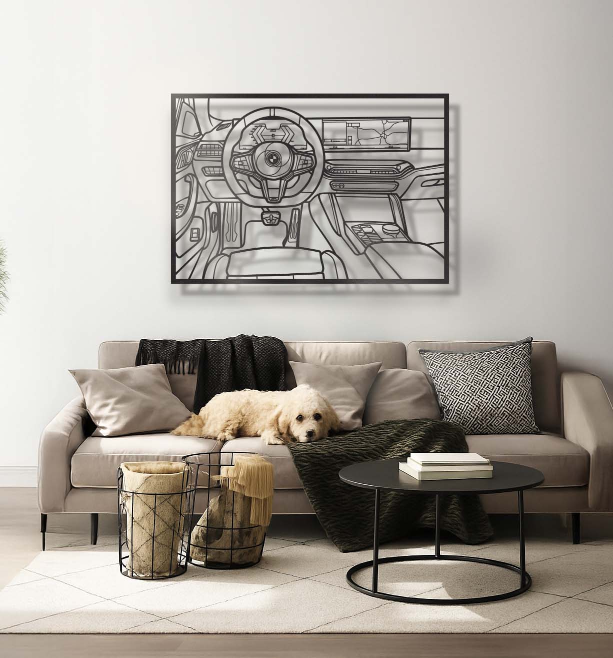 M4 Driver's Cockpit Metal Frame Wall Art - MT1463