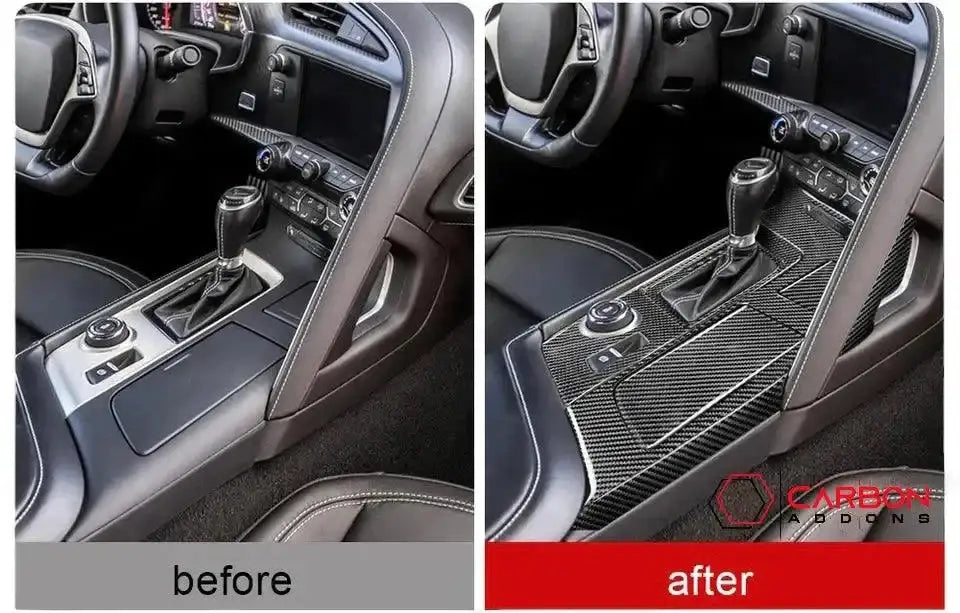 C7 Corvette 2014-2019 Center Console Carbon Fiber Overlay