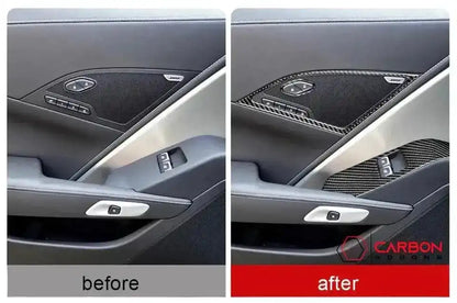 C7 Corvette 2014-2019 Door Panel Trim Carbon Fiber Overlay