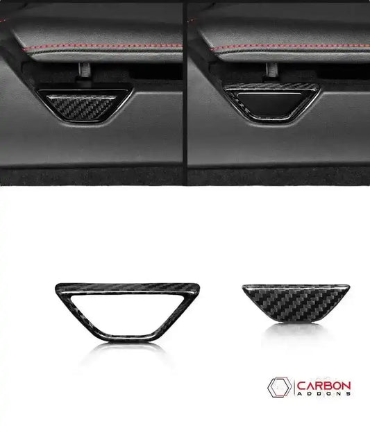C8 Corvette Real Carbon Fiber Armrest Button & Trim Covers | Interior Overlay (2020–2026)