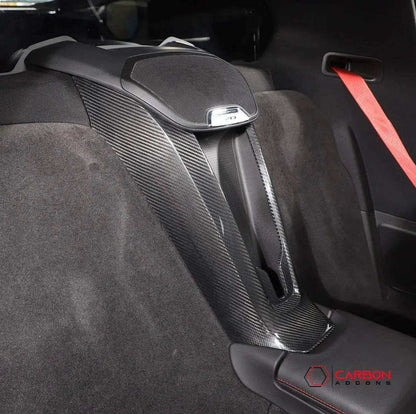 C8 Corvette Real Carbon Fiber Waterfall Panel Trim Cover | Interior Overlay (2020–2026)