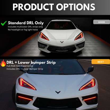 Chevrolet Corvette C8 RGBW+A DRL Boards (2020-2025)