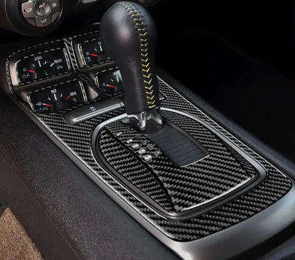 Carbon Fiber Center Console Overlay for  Chevrolet Camaro 2010-2015