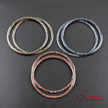 Carbon Fiber Door Speaker Trim Overlay for Mustang 2015-2023