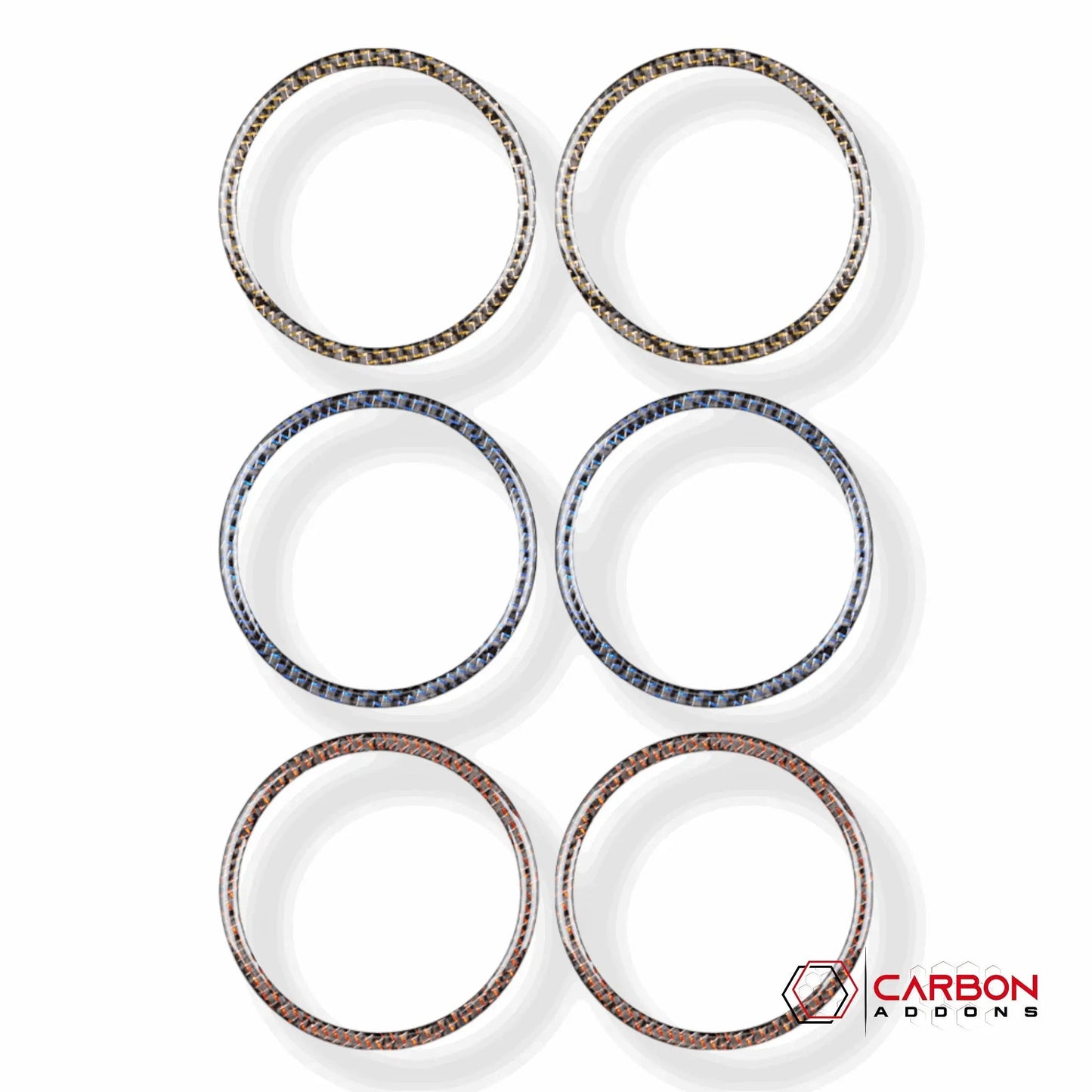 Carbon Fiber Door Speaker Trim Overlay for Mustang 2015-2023