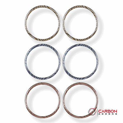 Carbon Fiber Door Speaker Trim Overlay for Mustang 2015-2023