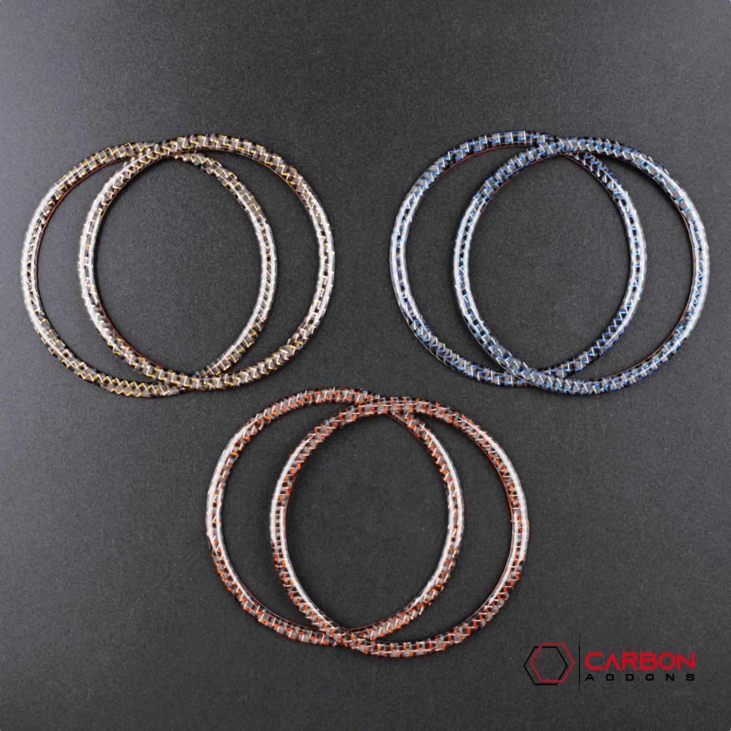 Carbon Fiber Door Speaker Trim Overlay for Mustang 2015-2023